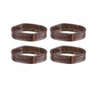 sourcing map 4 Pcs PU Leather Loops Replacement Retaining Ring Keeper for 19mm Width Watch Band, Dark Brown