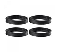 sourcing map 4 Pcs PU Leather Loops Replacement Retaining Ring Keeper for 22mm Width Watch Band, Black