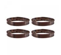 sourcing map 4 Pcs PU Leather Loops Replacement Retaining Ring Keeper for 26mm Width Watch Band, Dark Brown