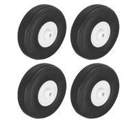 sourcing map 4 Pcs RC Airplane Wheels, 1.5 Inch OD RC Plane Parts Wheels Model Airplane Light PU Sponge Tire Tail Foam Wheel for DIY RC Model Plane Aircraft