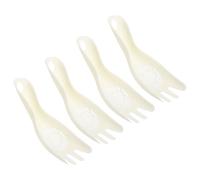 sourcing map 4 Pcs Rice Washer Spoon, Hand Held Rice Washing Tool Scoop, Kitchen Paddle Washer Strainer with Hanging Hole for Beans Grains Vegetables Home Kitchen Restaurant Camping, Beige