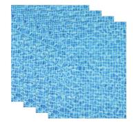 sourcing map 4 Pcs Ripple Water Sticker, Self Adhesive Artificial Water Wave Effect Stickers 11.69"x8.27" Dollhouse Wallpaper Sheets for DIY Dollhouse, Miniature Landscapes, Blue