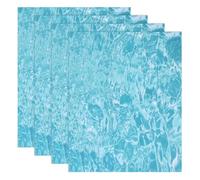 sourcing map 4 Pcs Ripple Water Sticker, Self Adhesive Artificial Water Wave Effect Stickers 11.69"x8.27" Dollhouse Wallpaper Sheets for DIY Dollhouse, Miniature Landscapes, Sky Blue
