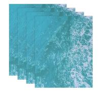 sourcing map 4 Pcs Ripple Water Sticker, Self Adhesive Artificial Water Wave Effect Stickers 11.69"x8.27" Dollhouse Wallpaper Sheets for DIY Dollhouse, Miniature Landscapes, Green