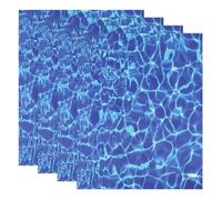 sourcing map 4 Pcs Ripple Water Sticker, Self Adhesive Artificial Water Wave Effect Stickers 11.69"x8.27" Dollhouse Wallpaper Sheets for DIY Dollhouse, Miniature Landscapes, Dark Blue