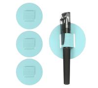 sourcing map 4 Pcs Round Pen Loop Holder for Notebook, Self Adhesive Pen Holder PU Leather Pencil Elastic Loop Designed for Tablet, Journals Clipboards, Notebooks, Journals, Calendars (Blue)
