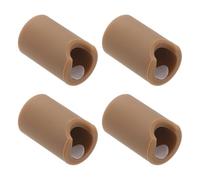sourcing map 4 Pcs Round Silicone Cabinet Handle Corner Guards, Door Handle Safety Soft Edge Protector, Anti Collision Corner Drawer Bumpers for Table, Wardrobe, Furniture Handles, Brown
