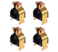 sourcing map 4 Pcs Rubber Cushion Strut Clamp, 41.28 mm OD Pipe Cushion Clamps, Heat Resistant Zinc-Plated, High Temperature Mount Strut Clamp for Mounting Copper, PEX, Gas, CVPC Pipes