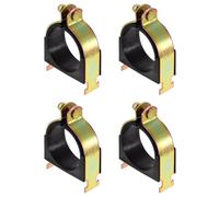 sourcing map 4 Pcs Rubber Cushion Strut Clamp, 79.38 mm OD Pipe Cushion Clamps, Heat Resistant Zinc-Plated, High Temperature Mount Strut Clamp for Mounting Copper, PEX, Gas, CVPC Pipes