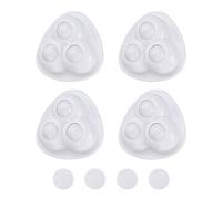 sourcing map 4 Pcs Self Adhesive Caster Wheels, 360 Degree Rotation Mini Caster Swivel Rollers Universal Sticky Swivel Wheels for Furniture Storage Bins Trash Can (White, 3 Nylon Rolling Ball)