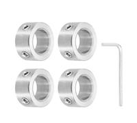 sourcing map 4 Pcs Shaft Collars, 15mm Bore Solid Stainless Steel Set 2 Screw Shaft Collar 25mm OD 12mm Thickness for Motor Garden Cart Pulley Machinery and Industrial Use