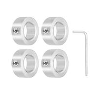 sourcing map 4 Pcs Shaft Collars, 17mm Bore Solid Stainless Steel Set 1 Screw Shaft Collar 28mm OD 12mm Thickness for Motor Garden Cart Pulley Machinery and Industrial Use