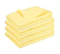 sourcing map 4 Pcs Shammy Cloth for Car Drying, 26 x 17 Inch Chamois Towel for Car Reusable Soft Shammy Towel Super Absorbent Towels for SUV Truck Home, Yellow