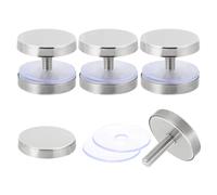 sourcing map 4 Pcs Sign Standoff Screws, 1.2"x1" Stainless Steel Standoff Nail Advertising Glass Nail for Acrylic Frame Advertising Board Connect and Fix, Glossy Silver