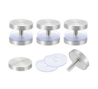 sourcing map 4 Pcs Sign Standoff Screws, 1.2x1 In Stainless Steel Standoff Nail Advertising Glass Nail for Acrylic Frame Advertising Board Connect and Fix, Brushed Silver