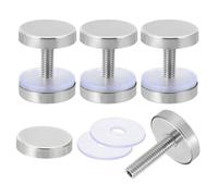 sourcing map 4 Pcs Sign Standoff Screws, 1"x1.2" Stainless Steel Standoff Nail Advertising Glass Nail for Acrylic Frame Advertising Board Connect and Fix, Glossy Silver