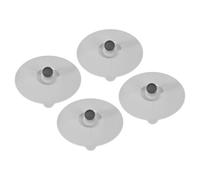 sourcing map 4 Pcs Silicone Cup Covers, 14cm/5.5 Inch Soft Silicone Cup Lids with Acrylic Knob Reusable Mug Cover Lids Anti-dust Airtight Seal for Tea Coffee Drink Glass Mug, Gray