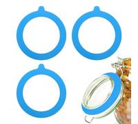 sourcing map 4 Pcs Silicone Replacement Gasket for Glass Jars, 3.7 Inch OD Silicone Seals Rings Airtight Leakproof Mason Jar Sealing Rings for Canning Jar Glass Top Jars, Blue
