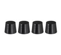 sourcing map 4 Pcs Silicone Rubber Tapered Plug, 25mm to 31mm High-Temperature Solid Rubber Stoppers Silicone Plugs for Hole Plugs, Spraying, Coating, Painting Protection, Black, 25mm