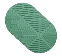 sourcing map 4 Pcs Silicone Trivet Mat, 6.3 Inch Foldable Trivets for Hot Pots and Pans, Heat Resistant Trivet Holders for Hot Dishes Cups Kitchen Countertop Tabletop, Green (Round)