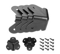 sourcing map 4 Pcs Speaker Cabinet Corners Protector 46x46x30mm Metal Stackable Guard Wrap Angle Case Edge Box Protection with 12 Pcs Installation Screw for Stage DJ Audio Sound Case