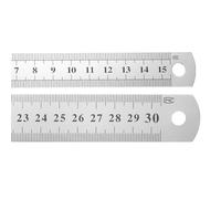 sourcing map 4 Pcs Steel Ruler 6"/12" Machinist Metal Ruler Carbon Steel Metric Straight Edge Measuring Tools 0.4mm Thick for Engineering Architect Drawing Home Office