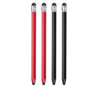 sourcing map 4 Pcs Stylus Pens for Touch Screens, 2 in 1 Capacitive Stylus Universal Tablet Pen Sensitivity Precision, Black and Red 2 Each