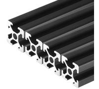 sourcing map 4 Pcs t Slot 2020 Aluminum Extrusion Profile 400mm 15.75 inch, European Standard Anodized Black Linear Rail Extrusion Frame for 3D Printer, CNC Machine