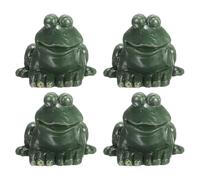 sourcing map 4 Pcs Toilet Bolt Covers, Ceramics Toilet Bolt Cap Frog Decor Covers Cute Frog Toilet Screw Cover Caps for Decor Bathroom 3.03"x2.6"x2.36", Green
