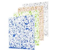 sourcing map 4 Pcs Translucent Glitter Acrylic Sheets 1/8" Thickness 8"x8" Sparkly PMMA Plastic Sheets Extruded Blanks for Laser Cutting and Engraving DIY Art Crafting,Blue/Green/Gold/Silver
