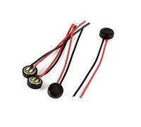 sourcing map 4 PCS Two Wire Leads Condenser Microphone Cartridge 4mm x 2mm