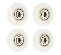sourcing map 4 Pcs U Type Groove Nylon Plastic Guide Bearing 6x38x9.5mm, U Type Pulley Roller Wheel Bearing Roller Wheels, (Cream White)
