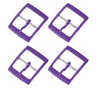sourcing map 4 Pcs Watch Band Replacement Buckle, 16mm Plastic Watch Strap Clasp Replacement for Leather Silicone Nylon Canvas Watch Bands, Purple