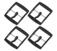 sourcing map 4 Pcs Watch Band Replacement Buckle, 20mm Plastic Watch Strap Clasp Replacement for Leather Silicone Nylon Canvas Watch Bands, Black