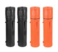 sourcing map 4 Pcs Welding Rod Storage Tube, 14.5 Inch Tungsten Electrode Holder Container Airproof Waterproof 4.5kg Capacity with Strap, Black,Orange