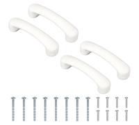 sourcing map 4 Pcs White Ceramic Cabinet Handles Arch Shaped Drawer Pulls, 4.5 x 1 x 1.2 Inch Cute Kitchen Cabinet Handles Hardware for Kitchen Cupboard Dresser Drawer Nursery Decor