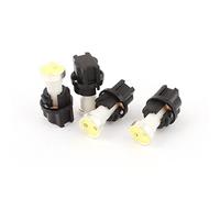 sourcing map 4 Pcs White T5 COB LED Car Lamp Instrument Bulb w PC74 Socket