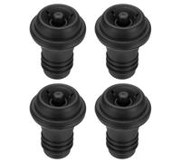 sourcing map 4 Pcs Wine Stopper, 17mm/0.67" Silicone Reusable Vacuum Bottle Stoppers Sealing Plugs Leak-Proof Bottle Plugs for Wine Beer Beverage Glass Bottles, Black