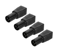 sourcing map 4 Pcs XLR 3pin to RJ45 Female Adapter XLR Male to RJ45 Network Connector Use Cat6 Ethernet for DMX-CON Controller Series, Black