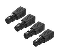 sourcing map 4 Pcs XLR 5pin to RJ45 Female Adapter XLR Female to RJ45 Network Connector Use Cat6 Ethernet for DMX-CON Controller Series, Black
