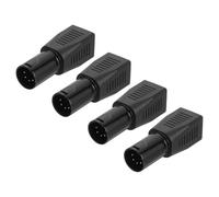sourcing map 4 Pcs XLR 5pin to RJ45 Female Adapter XLR Male to RJ45 Network Connector Use Cat6 Ethernet for DMX-CON Controller Series, Black