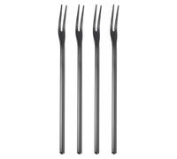 Sourcing Map 4-Piece Olive Fork Set, 6.3 Inch Long Handle, Stainless Steel, Black
