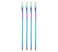 Sourcing Map 4-Piece Olive Fork Set, 8.6 Inch Long Handle, Stainless Steel, Ideal for Dessert, Fruit, Vegetables