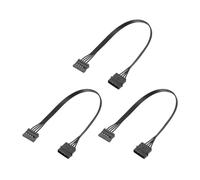 sourcing map 4 Pin Male IDE to Serial ATA Female Power Splitter Converter Adapter Cable Hard Drive HDD SSD Extension Cable 320mm/12.6", Pack of 3