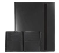 sourcing map 4 Pocket Trading Card Binder, PU Cover Card Collection Binder 160 Side Loading Card Binder Card Album Folder for TCG, Game Cards, Sports Cards(Black)