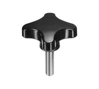 sourcing map 4 Point Knobs, 3/8"-16 UNC 1.54" Threaded Stud Star Clamping Knobs Hand Tightening Thumb Screw Knob for Lawn Mower Umbrella Base Clamps Replacement Machinery