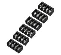 sourcing map 4 Positions Terminal Block, 1.57"x0.7" 300V 30A 9.5mm Pitch PA66 Single Row PCB Mount Screw Terminals Strip Pack of 6, Black