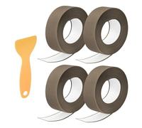 sourcing map 4 Rolls Caulk Tape, Caulking Strip Tape, 0.9" x 10.5Ft PVC Waterproof Self-Adhesive Sealing Tape for Kitchen Bathroom Toilet Sink Floor Corner Edge with Sealing Tool, Brown