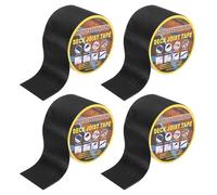 sourcing map 4 Rolls Joist Tape for Decking 4'' x 50' Weather-Resistant Butyl Joist Tape Flashing Joists Tape for Wood Decks and Beams Roof, Black