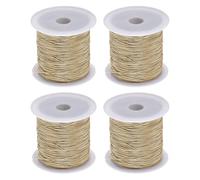 sourcing map 4 Rolls Nylon String Cord 45 Yards 0.4mm Beading String for Bracelet Jewelry Making Chinese Knotting Cord Necklaces Kumihimo Friendship Bracelets and Craft, Khaki